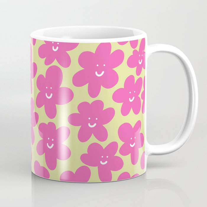 Happy Baby New Year Flowers - pink and lime Coffee Mug