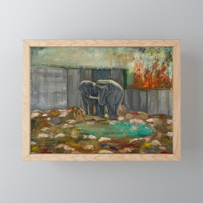 Troubled World (Climate Change) Framed Mini Art Print