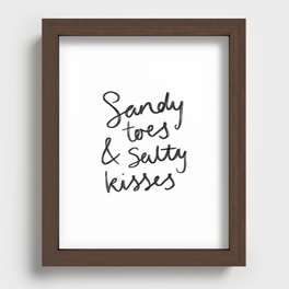 Salty Kisses Typography Print Recessed Framed Print