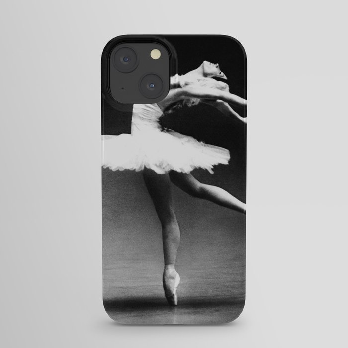 Swan Lake Ballet Magnificent Natalia Makarova black and white photograph  iPhone Case