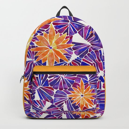 Water Lilies – Purple & Orange Palette Backpack