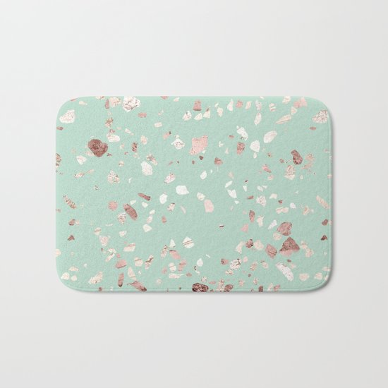 Minty Pink Bath Mat