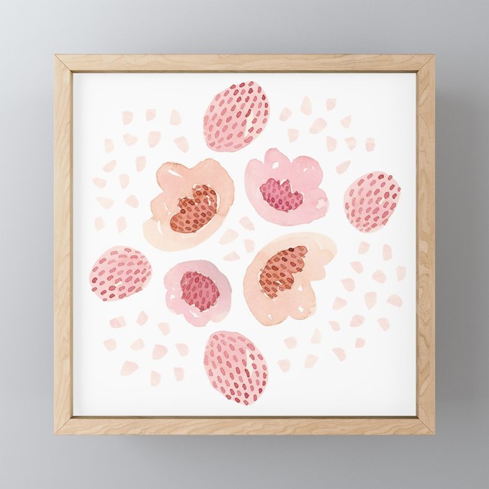 Poppy Berries Framed Mini Art Print