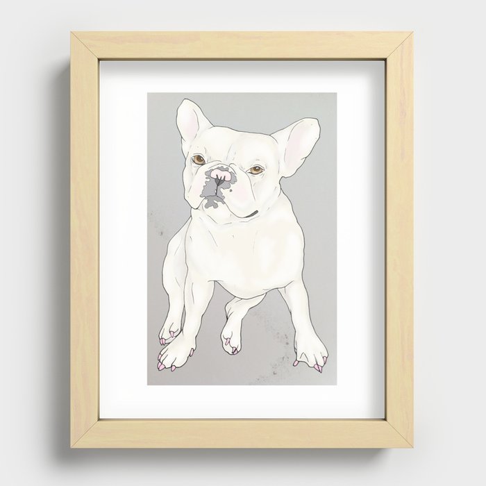 "Frenchie Love" Recessed Framed Print