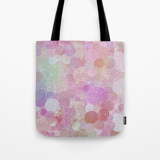 Abstract pink rosegold glamour glitter circles for ladies on #Society6 Tote Bag