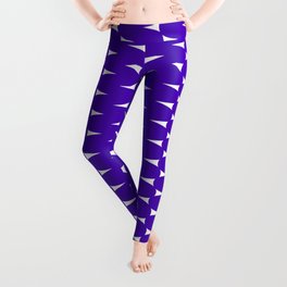 Retro Curvy Lines Pattern in Purple Leggings