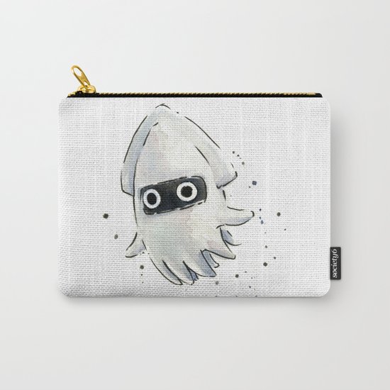 Blooper Squid Mario Watercolor Geek Art Carry-All Pouch