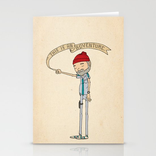 "THIS IS AN ADVENTURE." - Zissou Stationery Cards
