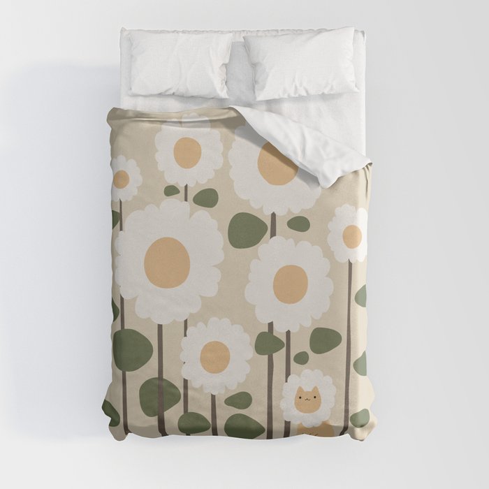 Cat and plant: Catmouflage Duvet Cover