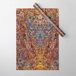 ELECTRIC 071 - Jackson Pollock style abstract design art, abstract painting Wrapping Paper