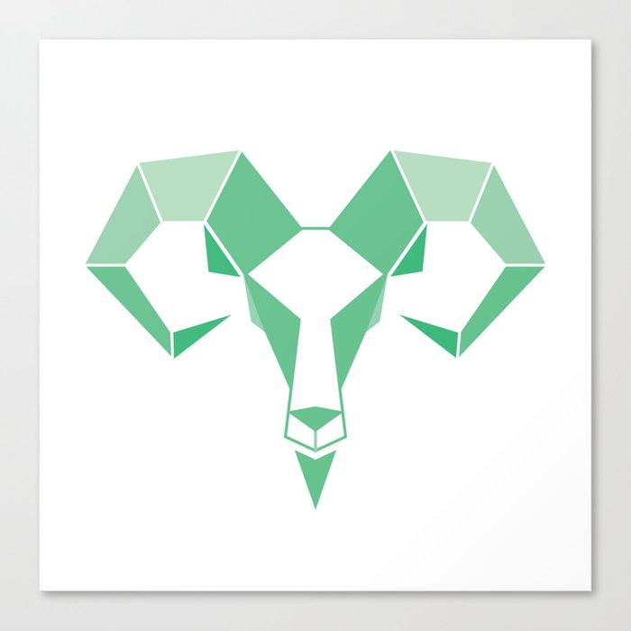 Abstract Goat Canvas Print
