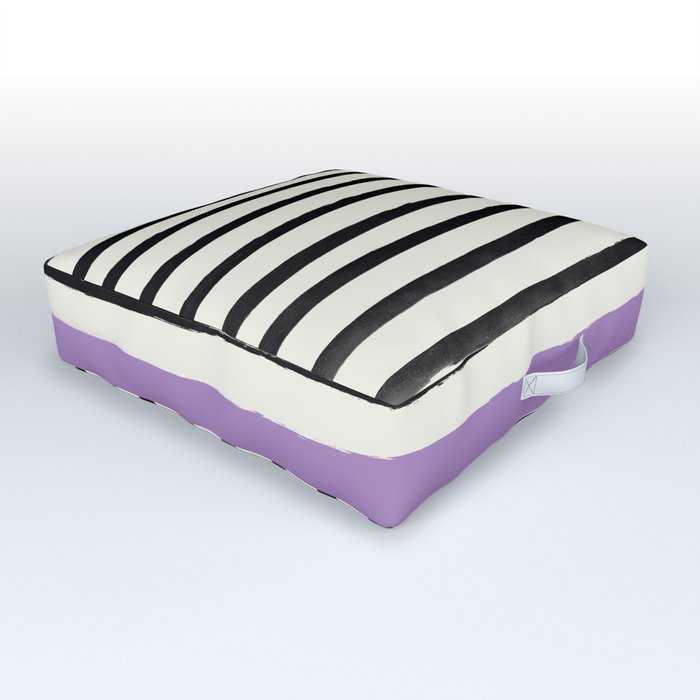 Lavender x Stripes Outdoor Floor Cushion