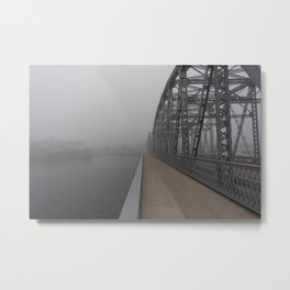 bridge to nowhere Metal Print | Grey, Fall, Digital, Steelbridge, Rain, Photo, Color, October, Sturgeonbay, Wisconsin 