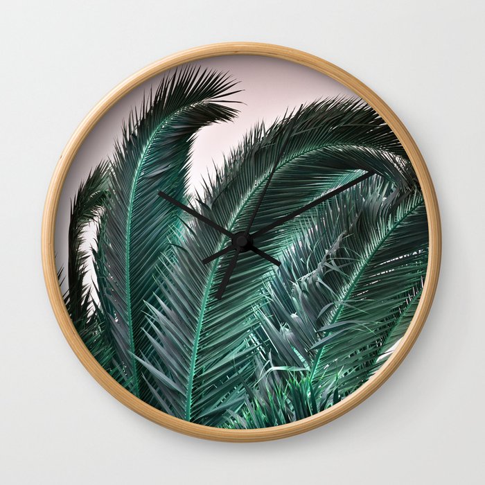 Palm Tree Leaves Wall Clock