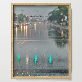 Rainy Traffic Serving Tray
