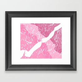 Attractive Scars & Defections Pink White Abstract Art Framed Art Print