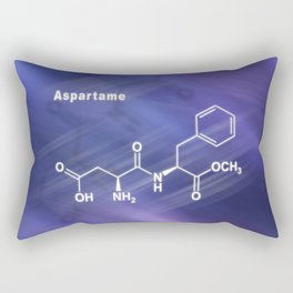 Aspartame artificial sweetener, Structural chemical formula Rectangular Pillow