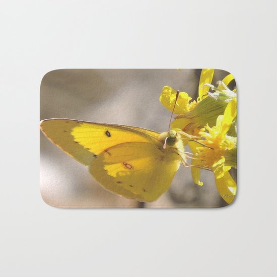Sulphur Butterfly Imbibing Bath Mat