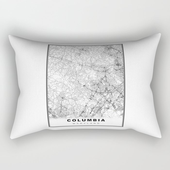 Columbia Map Rectangular Pillow