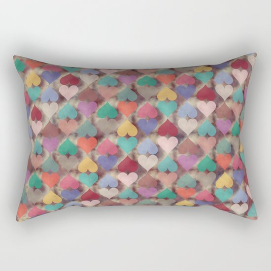 Colorful Love Pattern XI Rectangular Pillow