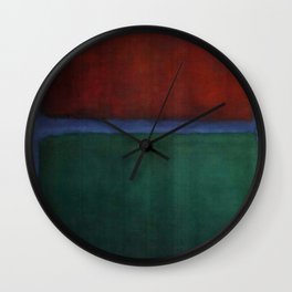 Earth & Green Mark Rothko Abstract Art Wall Clock