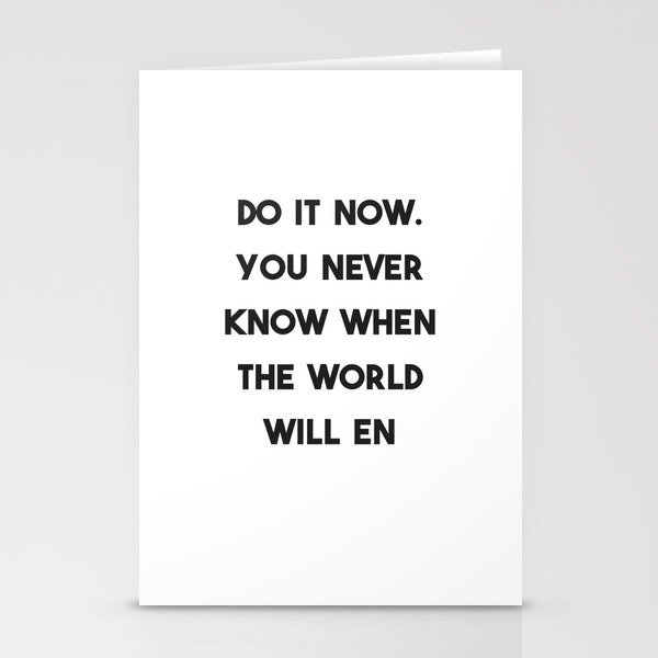 Do It Now Stationery Cards