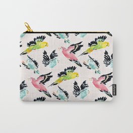 OUTFLIERS Parakeet Print Carry-All Pouch