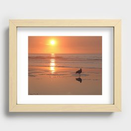 Ogunquit Beach Seagull in the Golden Morning Light Ogunquit Maine Recessed Framed Print