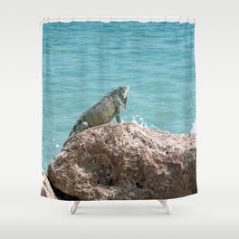 Iguana Curacao Ocean Dream #1 #wall #art #society6 Shower Curtain