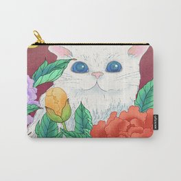 Minhwa: Cat in the Peony Bush E Type Carry-All Pouch