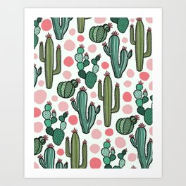 Cactus Content Art Print