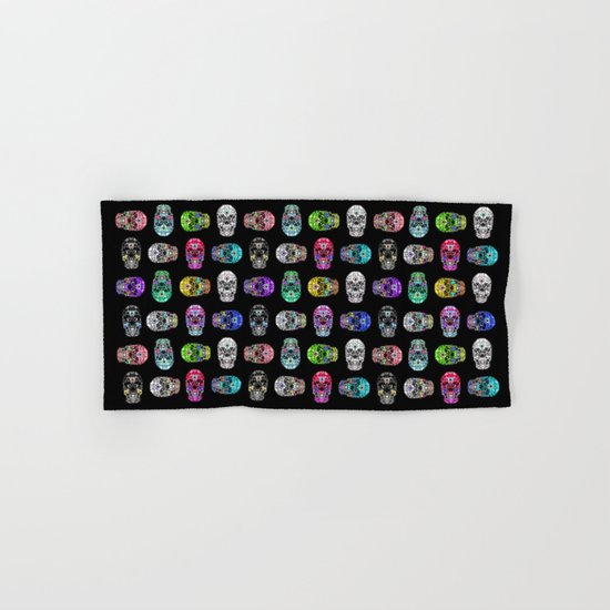I love your Robotic Skull Heart on Black Hand & Bath Towel