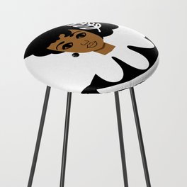 Lady in Black Counter Stool