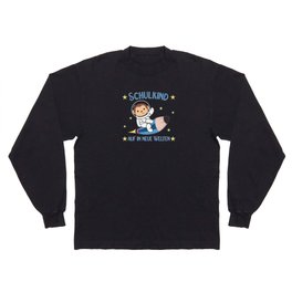 Kindergarten Monkey School Children Astronaut Long Sleeve T-shirt