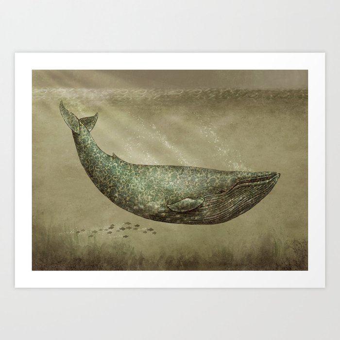 The Damask Whale  Art Print