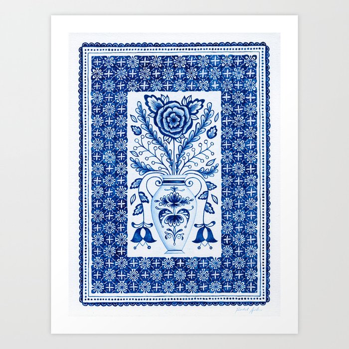 Blue Porcelain Art Print