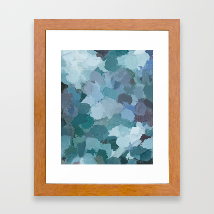 Turquoise Blue Green Mint Purple Abstract Geode Rock Wall Art