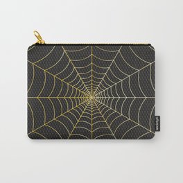 65 MCMLXV Cosplay Black Golden Spider Web Pattern Carry-All Pouch