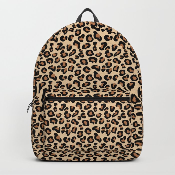 Leopard Print, Black, Brown, Rust and Tan Backpack by mm gladden | Society6