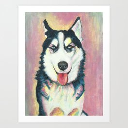 The Husky Art Print