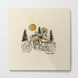 Classic Biker Metal Print