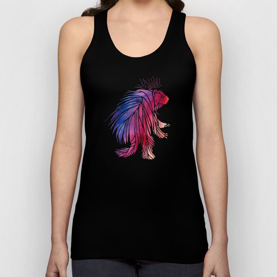 Watercolor Porcupine Unisex Tank Top