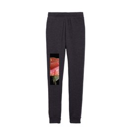 Coral rose flower under the rain  Kids Joggers