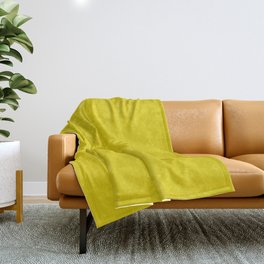 Yellow-Green Daffodil Throw Blanket