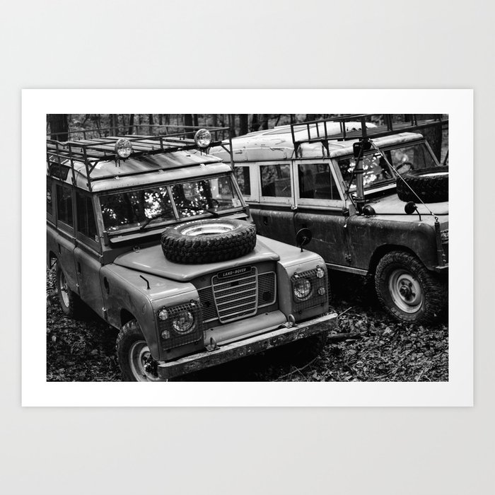 Heritage Rovers in BW Art Print