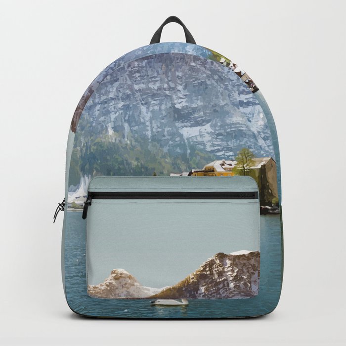 Hallstatt, Austria Travel Artwork Backpack