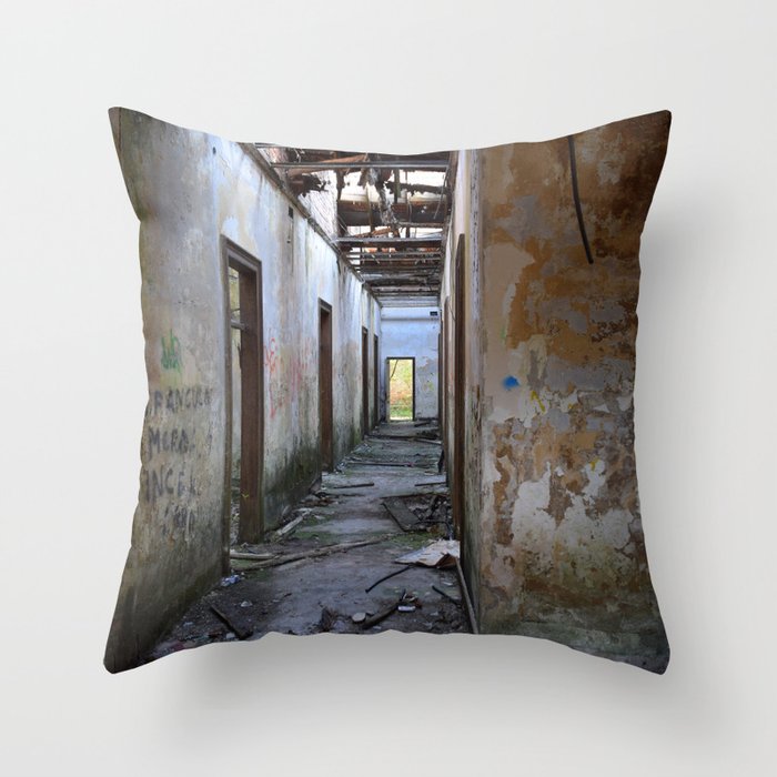 Abandoned Cotton Factory Throw Pillow