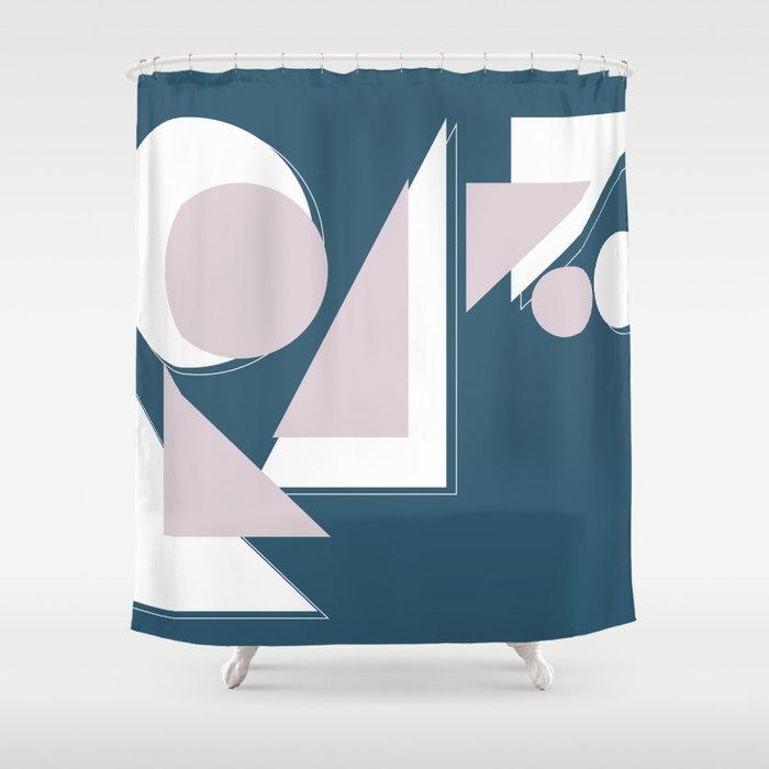 Geometric Shapes Abstract Shower Curtain