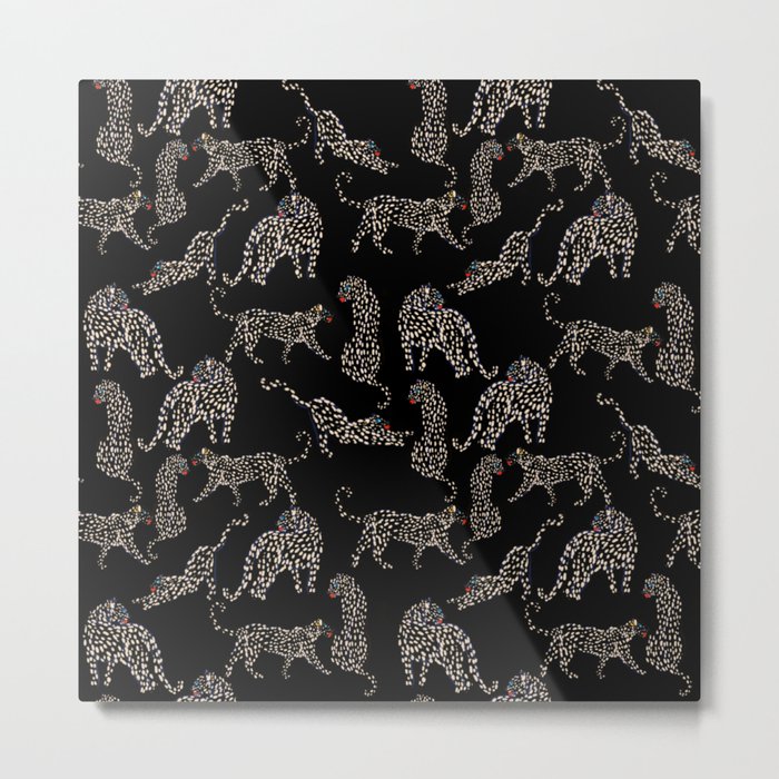 Boho modern black cheetah