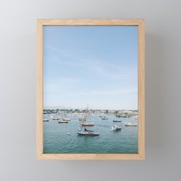 Sailboats in Nantucket Harbor on July Fourth Framed Mini Art Print